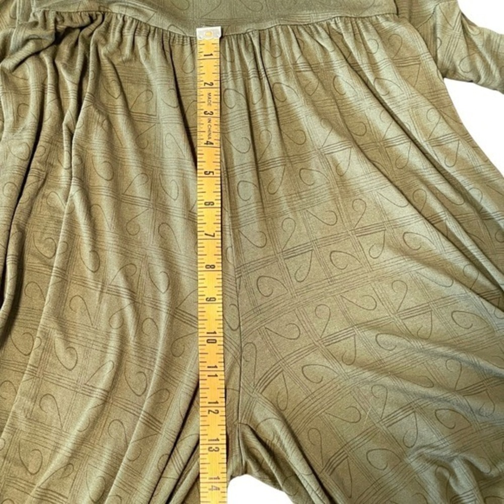 Sundance Jumpsuit Womens XS Green Felicity Cropped Wide Leg Boho Culotte Stretch - Picture 10 of 13